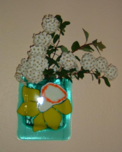 Image for event: Fused Glass Wall Pocket Vase