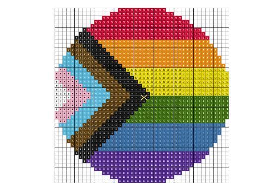 Image for event: Cross Stitch a Pride Rainbow