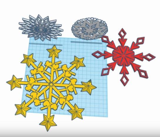 Image for event: In-Person: 3D Print a Snowflake