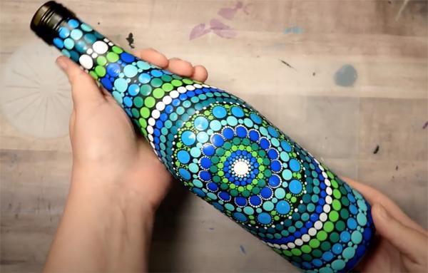How To Make A Dot Mandala Bottle Painting